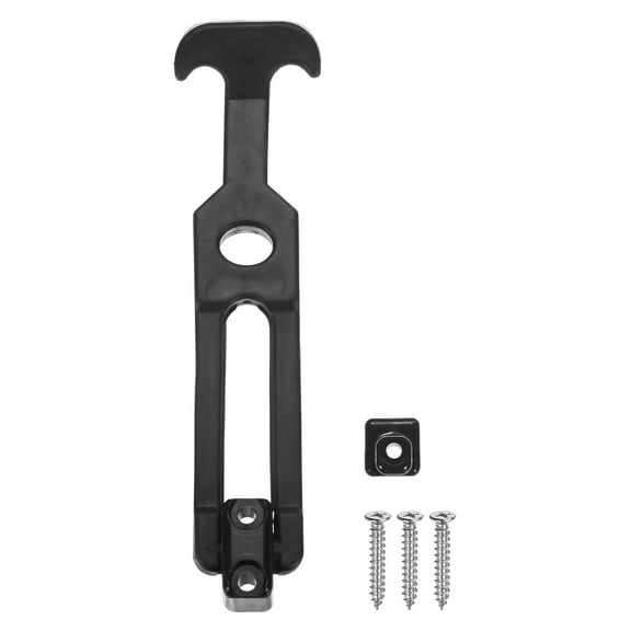 Uxcell 1-Pack T-Handle Rubber Flexible Draw Latches 5.9" Flexible T-Handle Hasp Rubber for Toolbox, Black