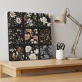 thumbnail image 4 of Floral Grids Canvas Wall Art for Living Room Bedroom Bathroom, Botanical Vintage Pink White Blue Flower Garden Plaid Canvas Art Wall Decor, Artwork for Walls Home Office Decor, 8"x8", 4 of 9