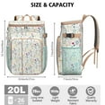 thumbnail image 3 of Travel Cooler Bag - Pioneer Flower Floral Print Pattern Camping Beer Cooler Backpack with Bottle Opener- Waterproof Insulated Picnic Backpacks - Cooler Bag for Beach, 3 of 6