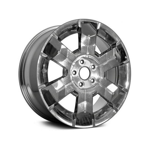Aluminum Wheel - Chrome Cladded - 19 x 7 Inch - 5-Lug - 6-Spoke - Compatible with 2010 - 2015 GMC Terrain 2011 2012 2013 2014