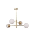 thumbnail image 4 of 4 Light Globe Mid Century Black Brass Sputnik chandelier light Fixture, 4 of 10