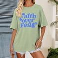 thumbnail image 6 of Ankishi Womens Christian Tshirts Faith Over Fear Crewneck Casual Short Sleeve Cotton Graphic Tees Basic Top Daily Wear, 6 of 7