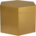 thumbnail image 1 of Meridian Furniture Table Basse Modulaire Hexagonale Brossée Or, 1 of 5
