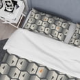 thumbnail image 4 of Designart 'Abstract Retro Triangular Geometrics' Mid-Century Modern Duvet Cover Set, 4 of 4