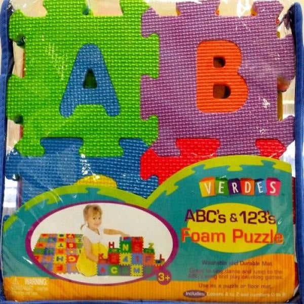 verdes abc's & 123's foam puzzle