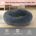 thumbnail image 5 of 24" Calming Dog Bed for Medium Small Dogs, Donut Plush Pet Bed, Anti-Anxiety Cuddler Cozy Soft Cat Bed, 5 of 11
