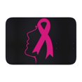 thumbnail image 1 of Breast Cancer Face Ribbon Super Soft Non Slip Bath Rug For Bathroom Kitchen Bedroom Home Floor Carpet, 15.75x23.62in Floor Mats, 1 of 6