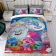 thumbnail image 4 of Trolls Conjunto de sábanas temático, trío de piezas, cómodo y amigable con la piel, diseño único, regalo de decoración para el hogar para familiares, amigos y fans, 90 cm * 190 cm, 4 of 6