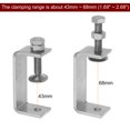 thumbnail image 4 of Uxcell 2Pcs Stainless Steel C Clamps 2.96" Wide Jaw Opening Small Metal U Clamp for Woodworking Household Mounting, 4 of 5