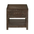 thumbnail image 2 of Solid Wood End Table with One Drawer and One Shelf, Brown - Saltoro Sherpi, 2 of 3