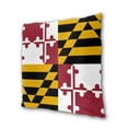 thumbnail image 2 of Maryland-Flag Pattern Decorative Cozy Throw Pillow Covers Soft Square Couch Cushion Case for Home Sofa Decor (Set of 2) 16"x16", 2 of 7