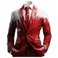 thumbnail image 1 of Boho for Mens Breasted Prom Jackets for Men Two Button Retro Ethnic Slim Fit Suit Men Style Suits Open Front Mens Business Suits Business Casual Jacket, 1 of 3