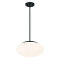 thumbnail image 5 of 56894-FB-WG Craftmade Lighting Gaze - 1 Light Pendant In Contemporary Style-8 Inches Tall and 14 Inches Wide-Flat Black Finish-White Glass Color, 5 of 6