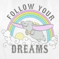 thumbnail image 2 of Women's Dumbo Over the Rainbow Graphic Tee White X Large, 2 of 4