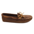 thumbnail image 3 of Minnetonka Men's Double Bottom Soft Leather Sole Moccasin, Brown, Size 12, 3 of 4