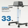 thumbnail image 5 of GIANNA Standing Desk Adjustable Height, Mobile Stand Up Desk with Wheels Small Computer Desk Rolling Desk, Portable Laptop Desk Standing Table Home Office Desks, 5 of 8