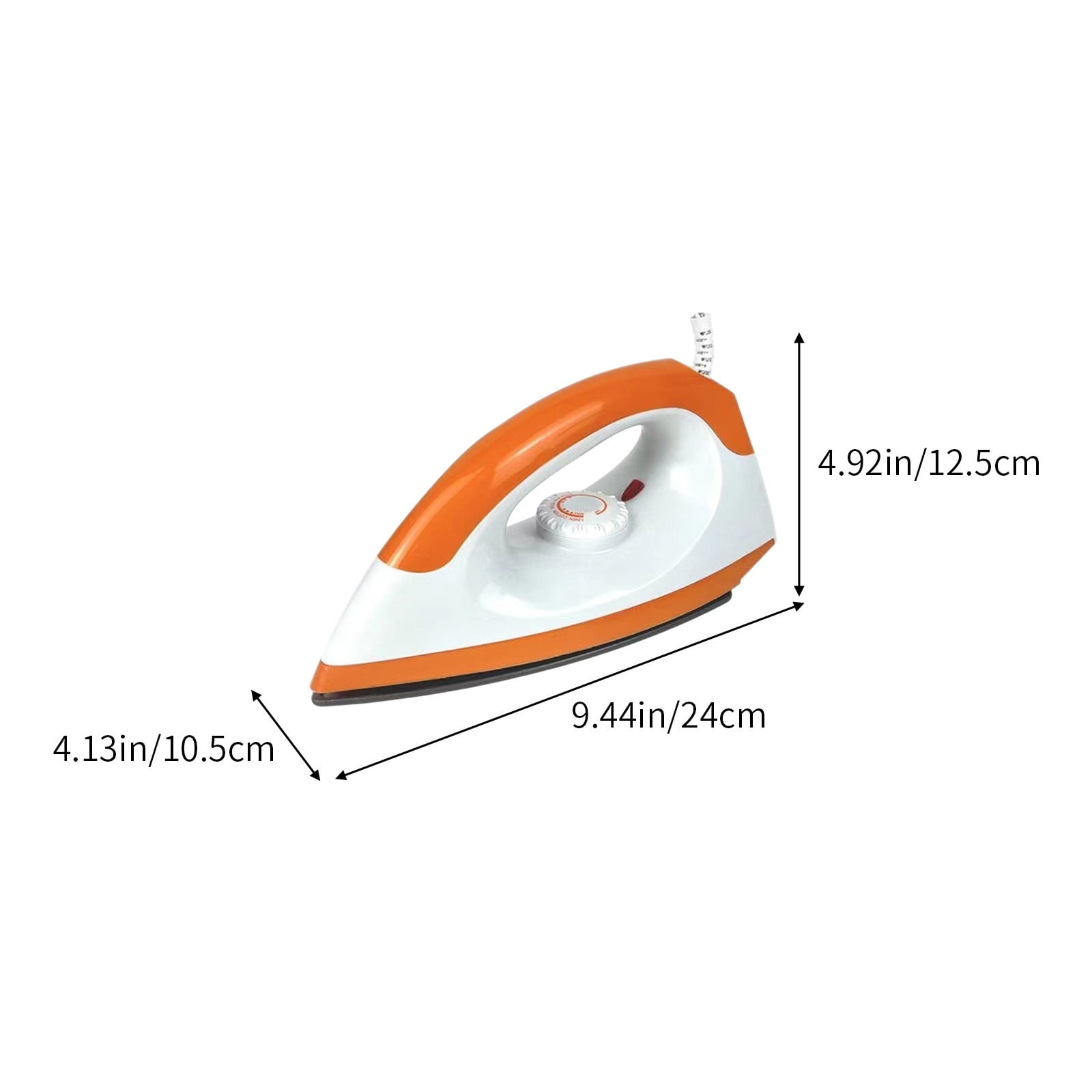 Home Dry Clothes Iron,Temperature Adjustable Ironing Device for Fabric Wrinkle Removal,Sleek Soleplate Fast Heating for Nylon Silk Wool Linen,Ideal for Home Ironing and Office Garment Care-Orange