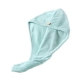 thumbnail image 2 of Toalla de microfibra de rápida absorción para secar el cabello – Turbante supersuave para mujer con cierre de botón seguro, 2 of 6
