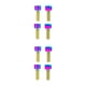 thumbnail image 3 of Wosthever 4 piezas de fijación de freno de disco Blot tornillos fijos profesional aleación de titanio brazo de manivela tornillo abrazadera de frenado Vistoso M6x20 2piezas Wosthever CBP489384, 3 of 5