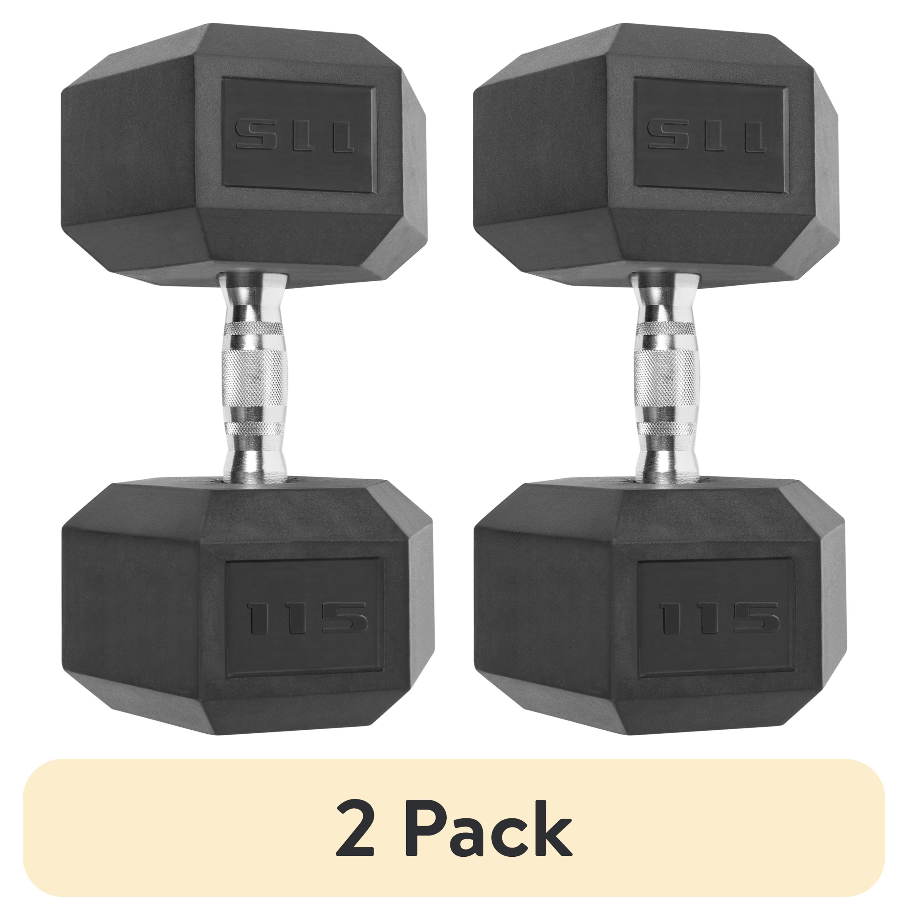 (2 pack) CAP Barbell, 115lb Coated Hex Dumbbell, Single