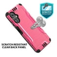 thumbnail image 7 of TJS for Boost Mobile Celero 5G 2024 (3rd Version) Phone Case, with Tempered Glass Screen Protector, Magnetic Support Dual Layer Shockproof Brushed Metallic Cover for Celero3 5G (Pink), 7 of 7