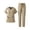 Khaki-A#210526NN, variant on Hearthz Women's Scrubs Set Stretchy V-Neck Top & Jogger Pants Plus Size Scrub Suit Medical Uniform with Pocket