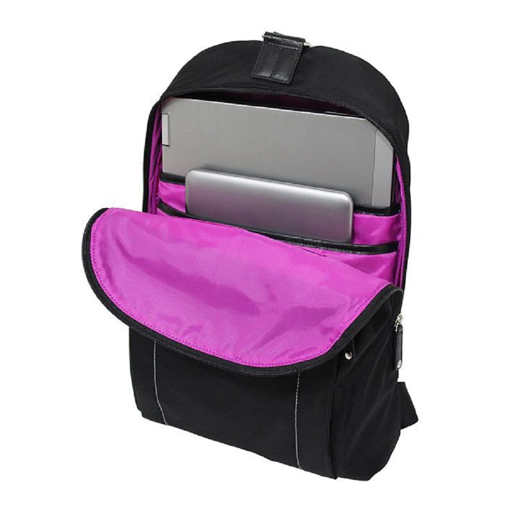 Francine Collections 14" inch Nylon Crossbody Laptop Backpack | Shoulder Backpack for Hiking (Black) - image 4 of 9
