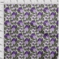 thumbnail image 4 of oneOone Silk Tabby Purple Fabric Retirement Party Celebration Retired Invite Cards Retro Floral Quilting Supplies Print Sewing Fabric By The Yard 42 Inch Wide, 4 of 5