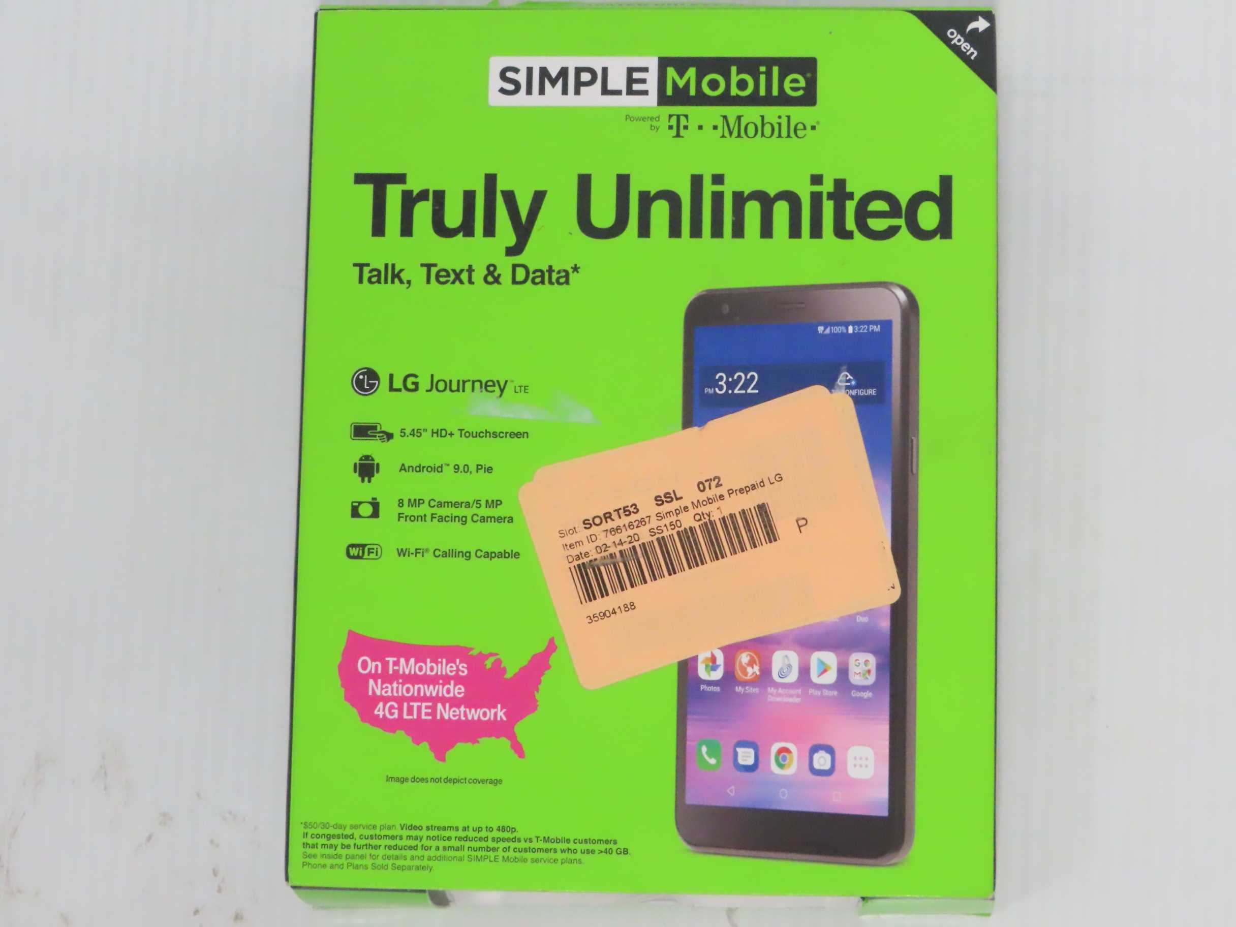 Simple Mobile Prepaid LG Journey (16 GB) Black