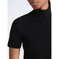 thumbnail image 4 of Free Assembly Women's Cozy Yarn Mock Neck Sweater with Short Sleeves, Lightweight, Sizes XS-XXL, 4 of 5