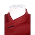thumbnail image 5 of XUNZOO Unisex Chef Jacket Coat Food Service Uniform Shirt Tops Cooking Workwear for Men Women Burgundy Long Sleeve XL, 5 of 7