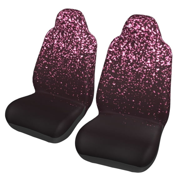 Vsdgher Pink Glitter Sparkles A Automotive Seat Covers for Cars Trucks and SUVs – Car Seat Covers for Truck Seat Protectors Set of 2