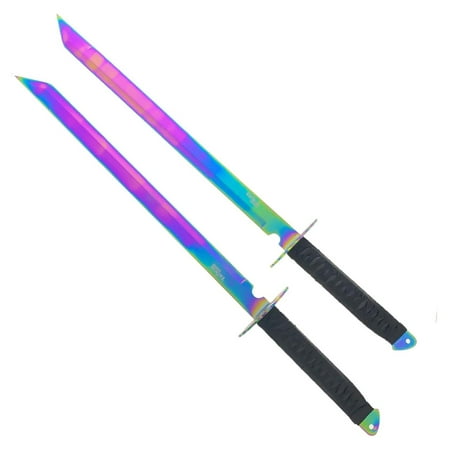 26 Fixed Blades Machete. 2 PCS Katana Swords. for Collection Gifts and Outdoor Camping Cut Ropes Small Branches