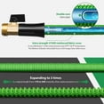 thumbnail image 6 of 75FT Expandable Garden Hose Kit - Superior Strength 3750D - 4-Layers Latex, Extra-Strong Brass Connector- 8-Way Durable Zinc Water Spray Nozzle, Heavy Duty Flexible Garden Water Hose, 6 of 12