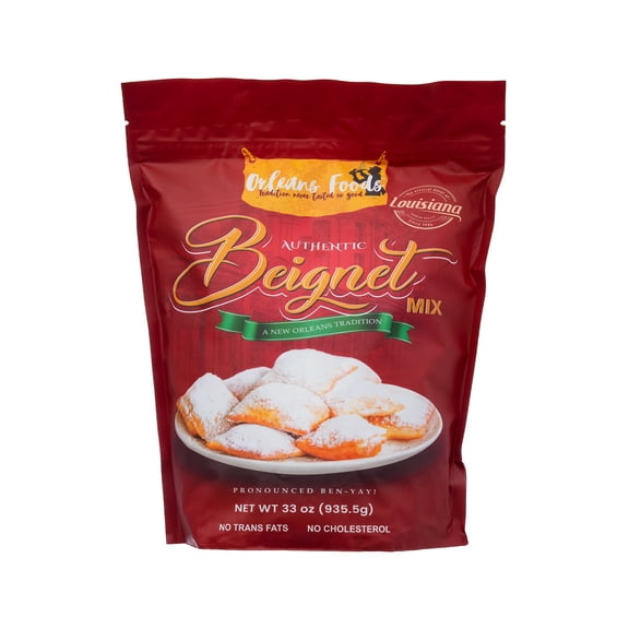 Orleans Foods, Authentic Beignet Mix, 33 oz (935.5 Grams),  No Trans Fats, No Cholesterol