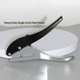 thumbnail image 3 of Heavy Duty One Hole Punch, Labor Saving Single Circle Hole Punch Non Rust  Coating All Metal Round  For ID Cards, 3 of 8