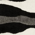 thumbnail image 6 of SAFAVIEH Florida Tyler Geometric Waves Shag Runner Rug, Grey/Black, 2'3" x 11', 6 of 7