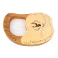 thumbnail image 1 of Lyre 21 Metal Strings Lyre Harp Box Lyre Harp Spruce Topboard Mahogany Backboard String Instrument with Tuning Wrench Strings Picks Music Note Sticker, 1 of 7