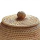 thumbnail image 4 of Round Rattan Box with Lid, Hand Woven Storage Box, Multifunctional Desktop Tray Storage Basket Decoration suitable for Home, 4 of 5
