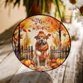 thumbnail image 3 of Happy Thanksgiving Pitbull Give Thanks Fall Beanie Scarf Welcome Stained Glass Suncatcher Terrier Dog Lover Window Hanging Sign Decor - 00020, 3 of 5