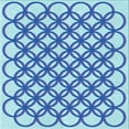 thumbnail image 1 of Ahgly Company Machine Washable Indoor Square Transitional Blue Ribbon Blue Area Rugs, 6' Square, 1 of 7