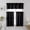 Black, variant on Bxaolu 3 Pieces Solid Color Blackout Window Curtain Set, Valance Rod Pocket Thermal Privacy Curtain Tiers for Kitchen, Living Room, Bathroom Shades, W30 x L45 Inch