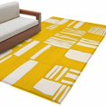 thumbnail image 2 of 3'x5' Area Rugs, Yellow White Abstract Indoor Outdoor Area Rug for Living Room Bedroom, Modern Abstract Art Washable Bathroom Rugs Kitchen Floor Carpet Mats Home Decor Aesthetic, 2 of 8