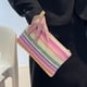 thumbnail image 5 of Bolso de sobre Colorido Monedero de mujer Hecho a mano Portátil Elegante Simple para ir de compras, 5 of 8