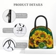 thumbnail image 4 of Fotbe Sunflowers in Bucket Bolsa de Almuerzo con Estampado, Lonchera Aislada, Contenedor de Comida Reutilizable Tipo Cooler a Prueba de Fugas, 4 of 6