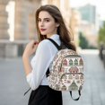 thumbnail image 6 of FORMRS Mini Backpack Purse for Women Quilted Travel Daypack Casual Shoulder Bag, Green Nordic Christmas House, 6 of 7