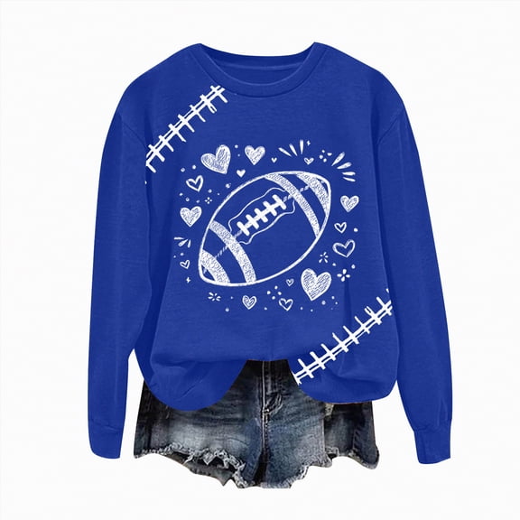 Godom Oversized Sweatshirt for Women Rugby Graphic Pullover Long Sleeve Drop Shoulder Fleece Sweatshirt