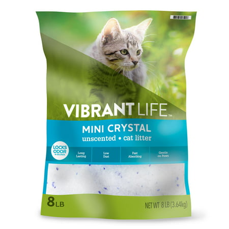 Vibrant Life Mini Crystal Unscented Cat Litter, 8 lb