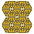 thumbnail image 1 of Uxcell Triangle Beware of The Magnetic Field Warning Sign Self Adhesive 40mm 20Pcs, 1 of 4