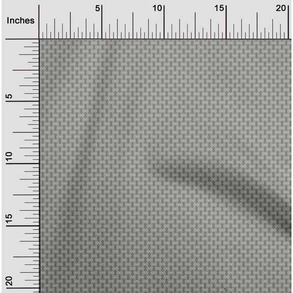 oneOone Cotton Flex Dusty Gray Fabric Maze Style Geometric Sewing Craft Projects Fabric Prints by Yard 40 Inch Wide